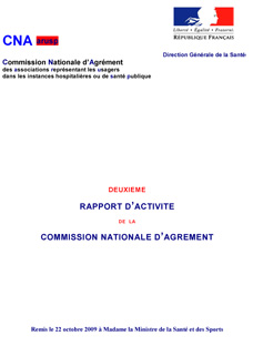2e rapport d’activité de la Commission nationale d’Agrément des Associations représentant les usagers dans les instances hospitalières ou de santé publique