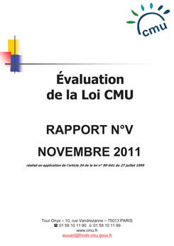 Évaluation de la Loi CMU, rapport n° V du Fonds de financement de la CMU (Couverture maladie universelle)
