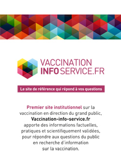 Dépliant de présentation de VaccinationInfoService.fr, site internet développé par Santé publique France 